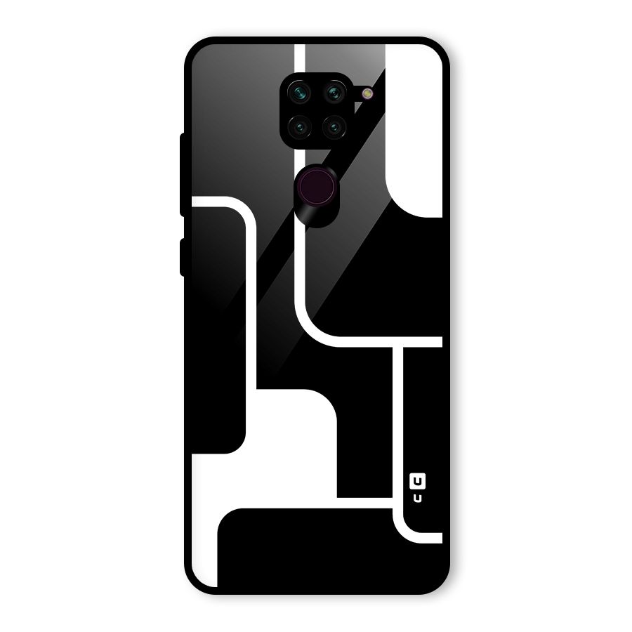 Minimalistic Shapes Glass Back Case for Redmi Note 9