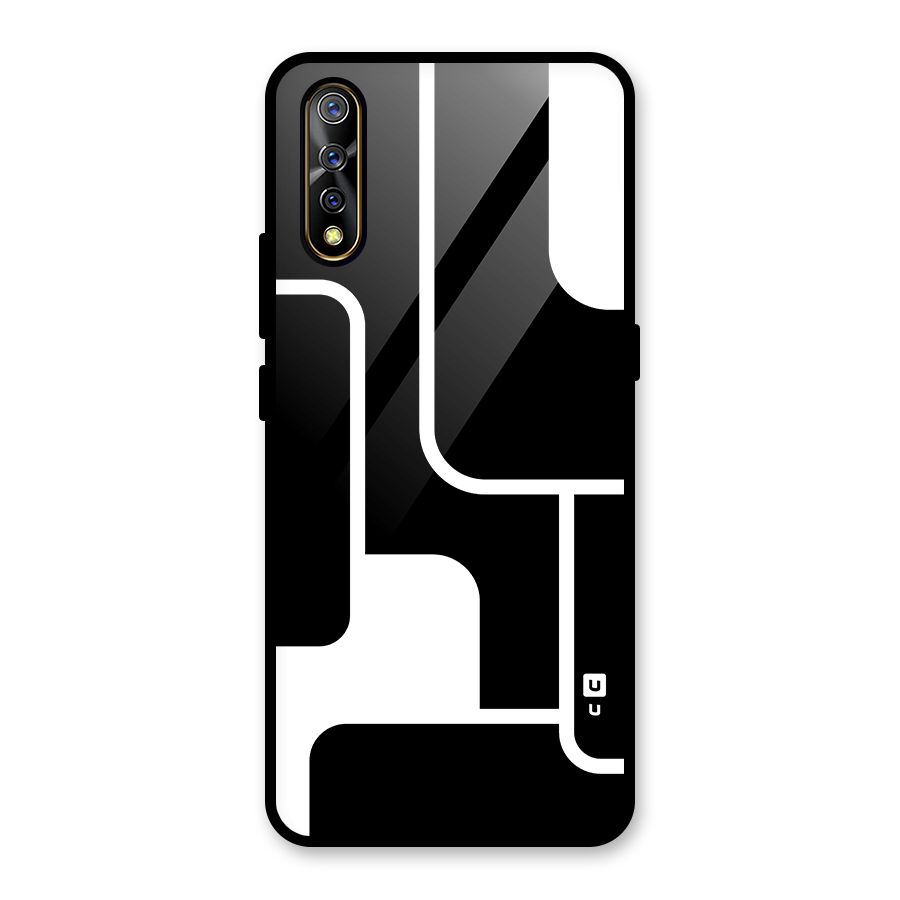 Minimalistic Shapes Glass Back Case for Vivo S1
