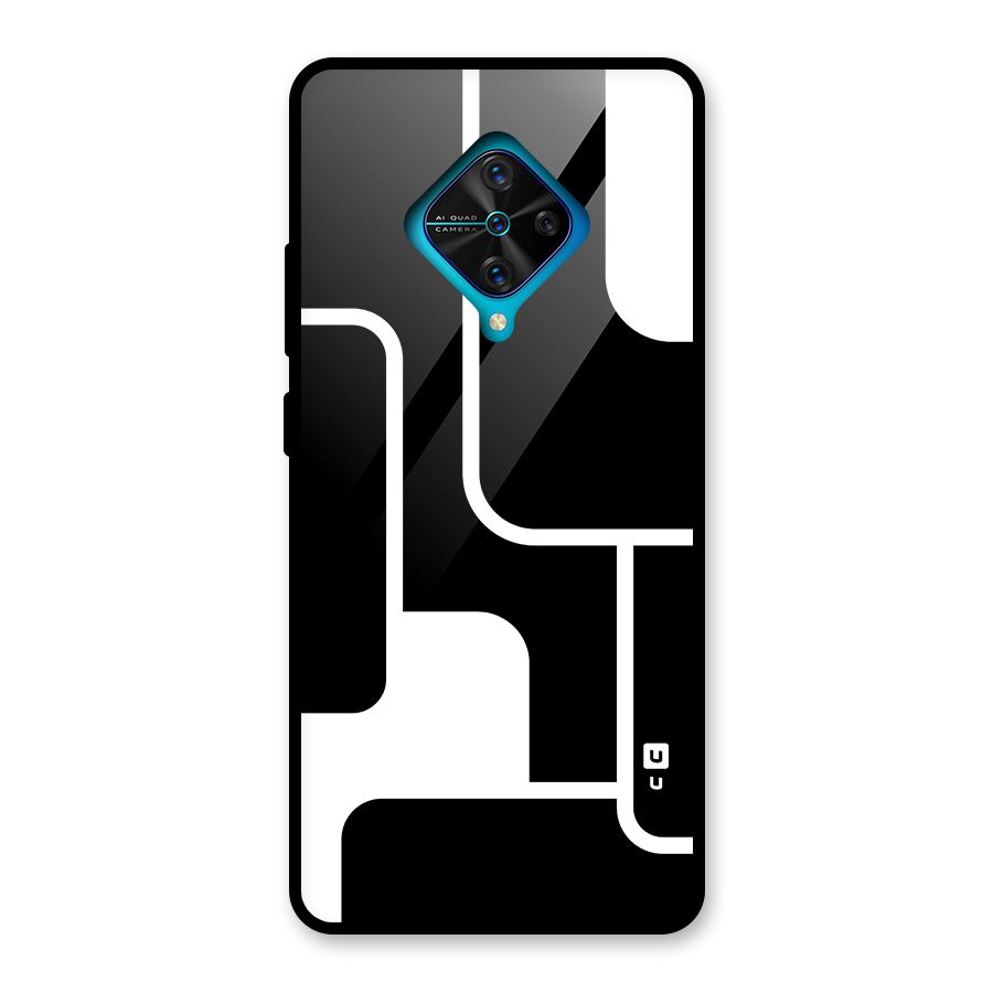 Minimalistic Shapes Glass Back Case for Vivo S1 Pro