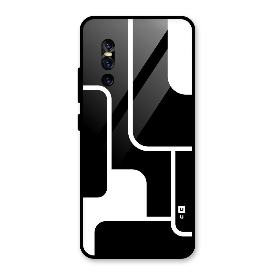 Minimalistic Shapes Glass Back Case for Vivo V15 Pro