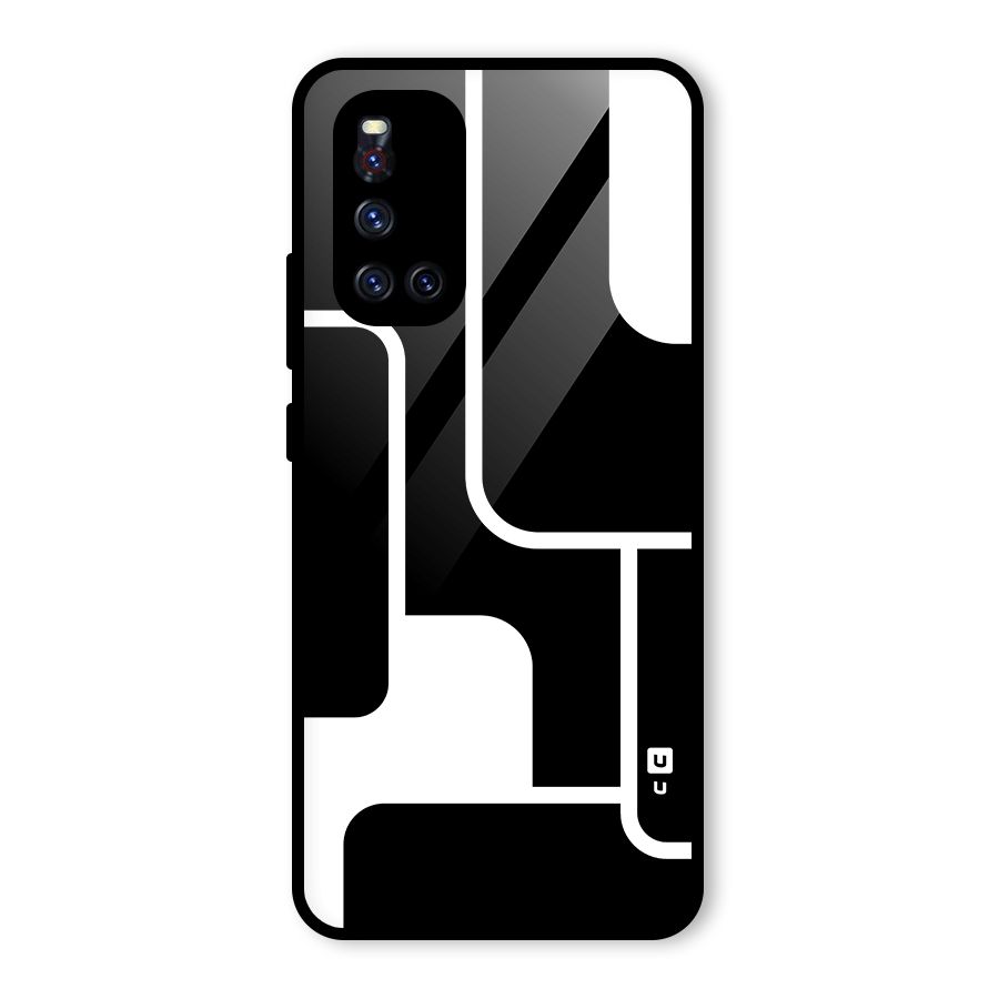 Minimalistic Shapes Glass Back Case for Vivo V19