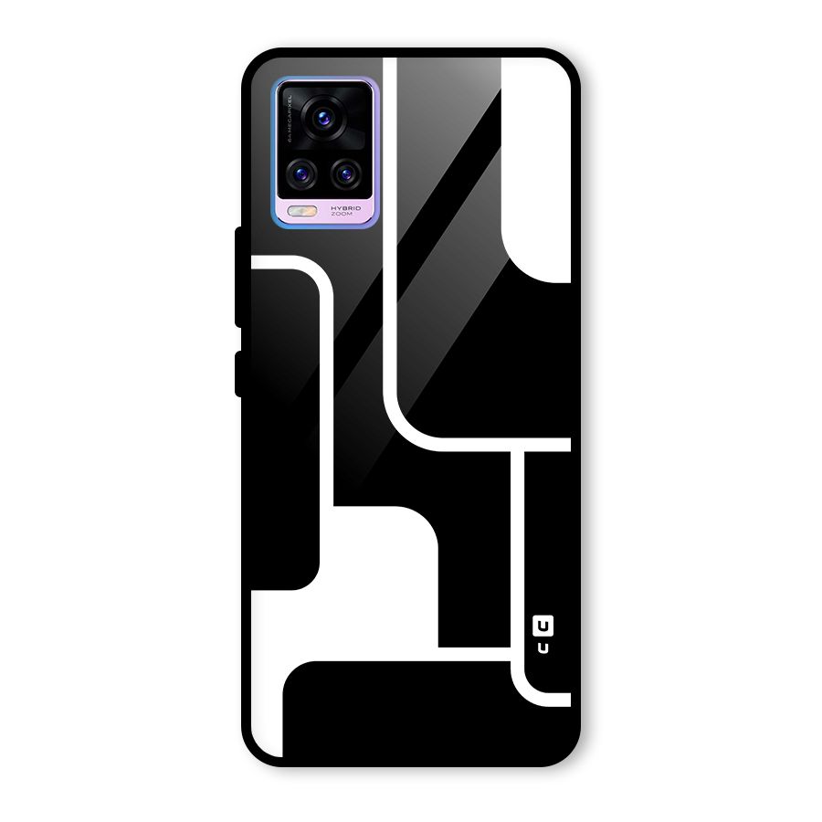 Minimalistic Shapes Glass Back Case for Vivo V20 Pro