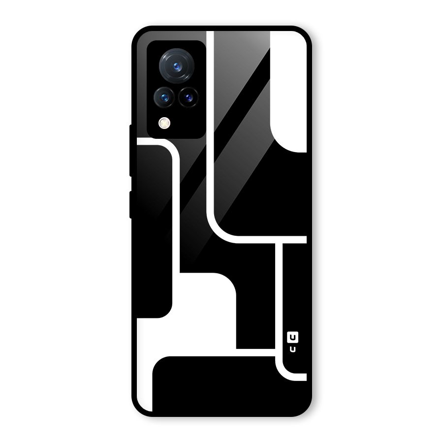 Minimalistic Shapes Glass Back Case for Vivo V21 5G