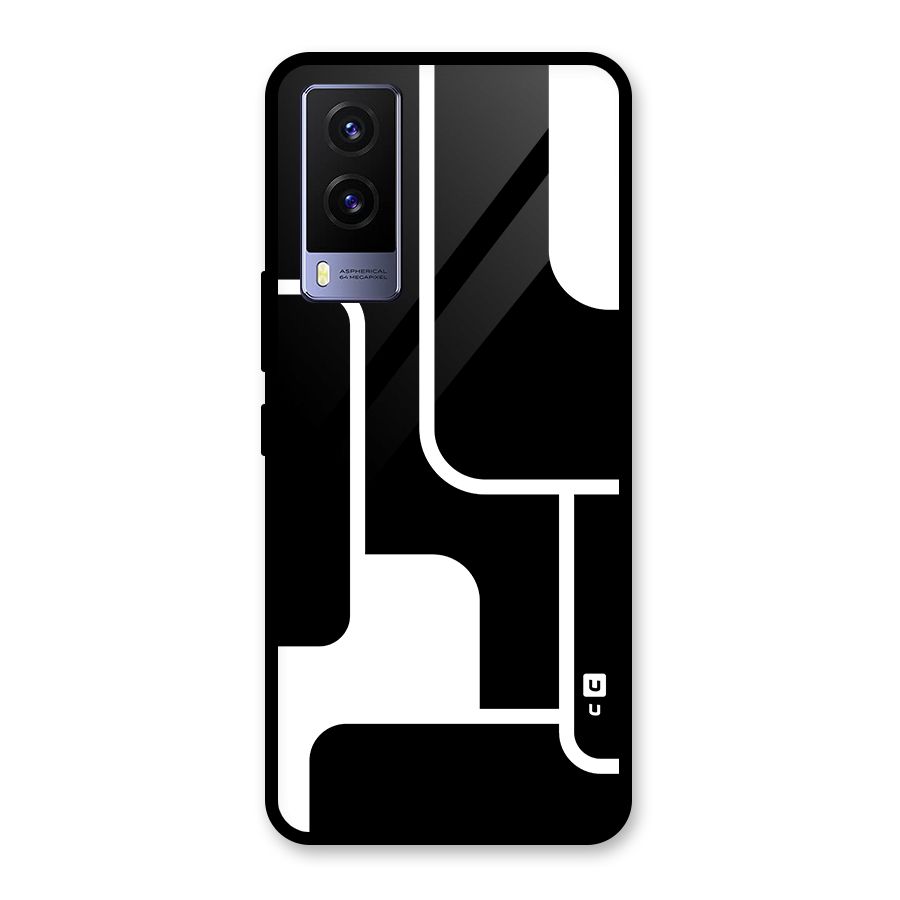 Minimalistic Shapes Glass Back Case for Vivo V21e 5G