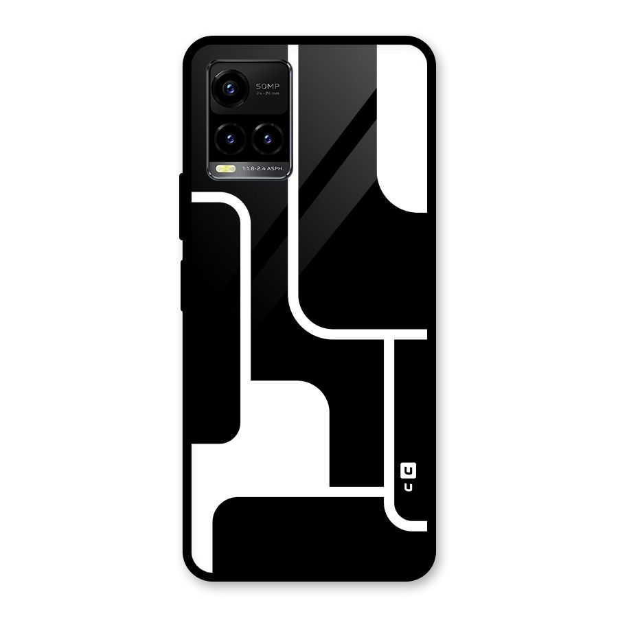 Minimalistic Shapes Glass Back Case for Vivo Y21T