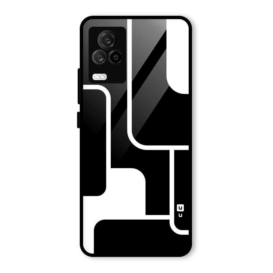Minimalistic Shapes Glass Back Case for Vivo iQOO 7 Legend 5G