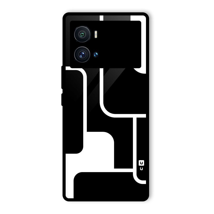 Minimalistic Shapes Glass Back Case for Vivo iQOO 9 Pro