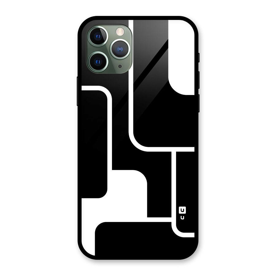 Minimalistic Shapes Glass Back Case for iPhone 11 Pro