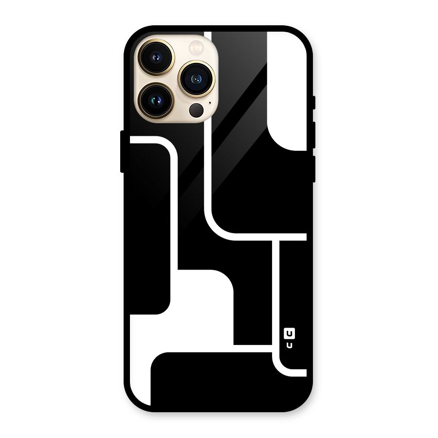 Minimalistic Shapes Glass Back Case for iPhone 13 Pro Max