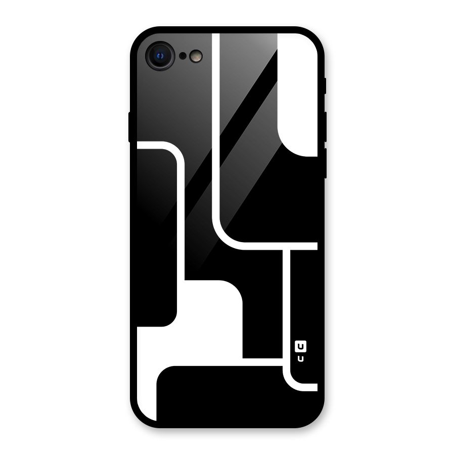 Minimalistic Shapes Glass Back Case for iPhone 7