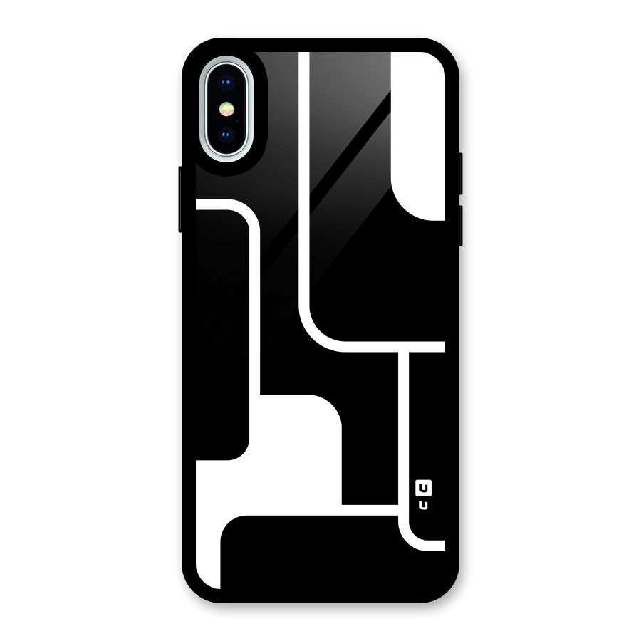 Minimalistic Shapes Glass Back Case for iPhone X