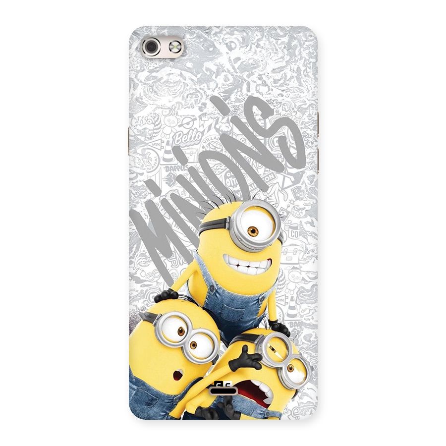 Minions Typo Back Case for Canvas Silver 5