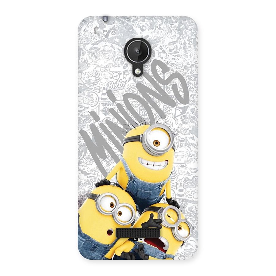Minions Typo Back Case for Canvas Spark Q380