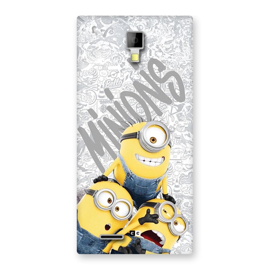 Minions Typo Back Case for Canvas Xpress A99