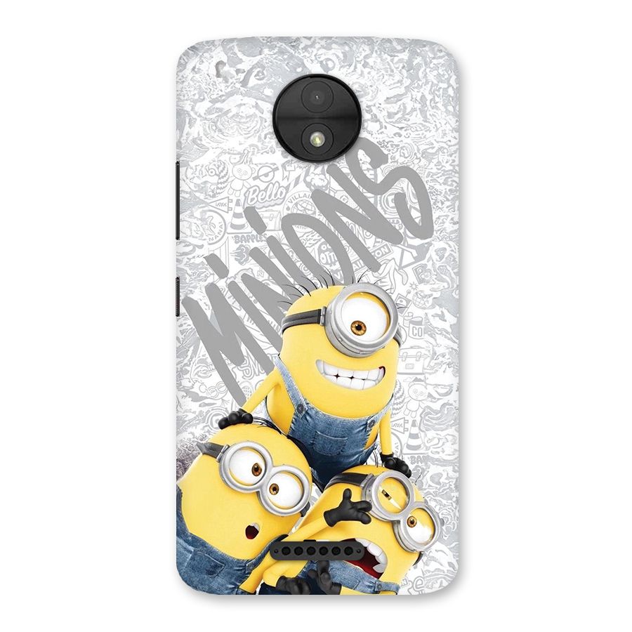 Minions Typo Back Case for Moto C