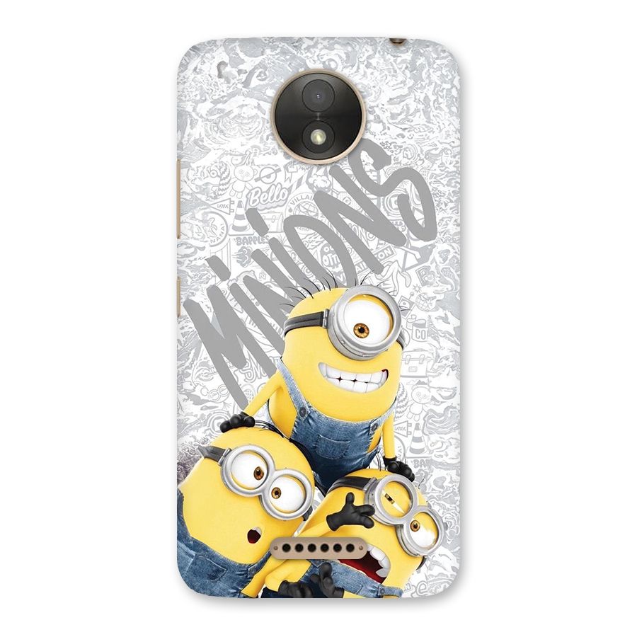 Minions Typo Back Case for Moto C Plus