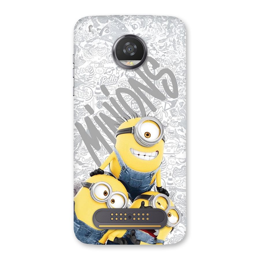 Minions Typo Back Case for Moto Z2 Play