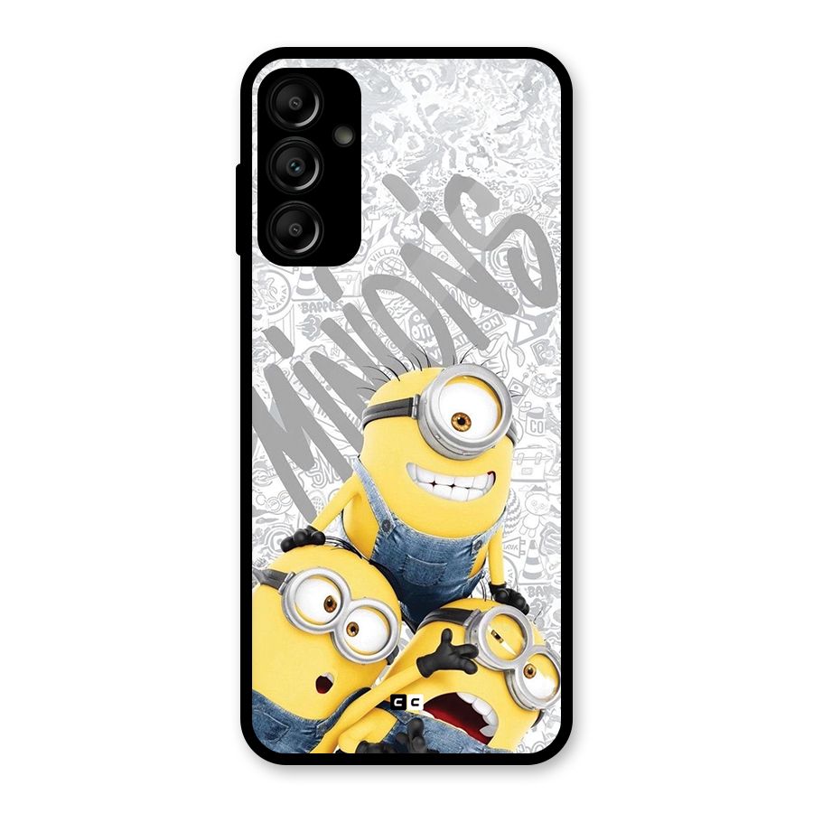 Minions Typo Glass Back Case for Galaxy A14 5G