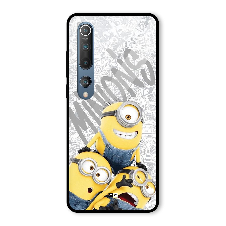 Minions Typo Glass Back Case for Mi 10