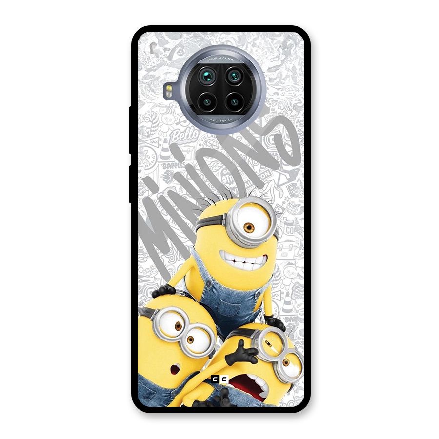 Minions Typo Glass Back Case for Mi 10i