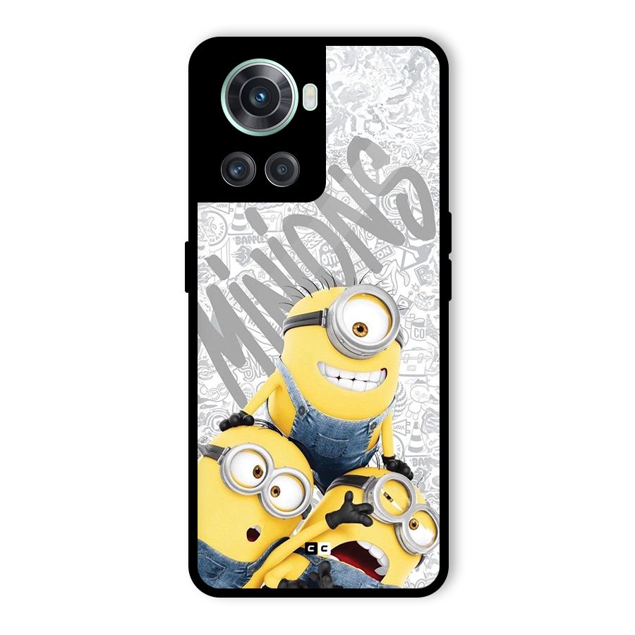 Minions Typo Glass Back Case for OnePlus 10R