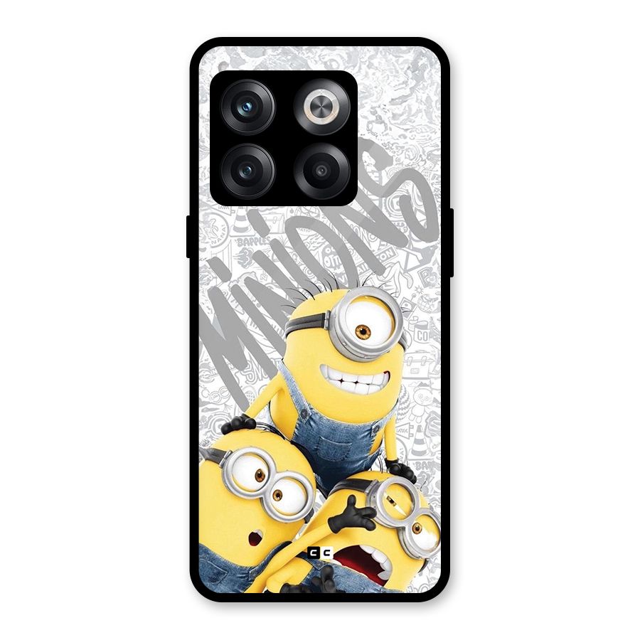 Minions Typo Glass Back Case for OnePlus 10T