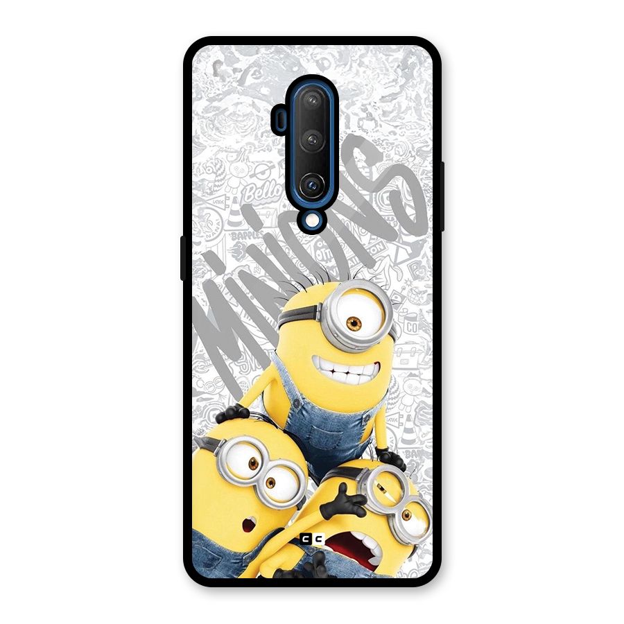 Minions Typo Glass Back Case for OnePlus 7T Pro
