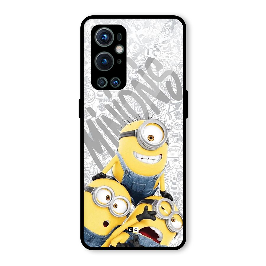 Minions Typo Glass Back Case for OnePlus 9 Pro