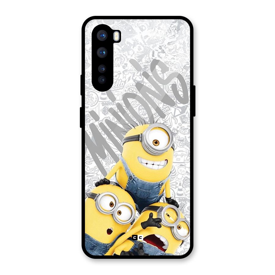 Minions Typo Glass Back Case for OnePlus Nord