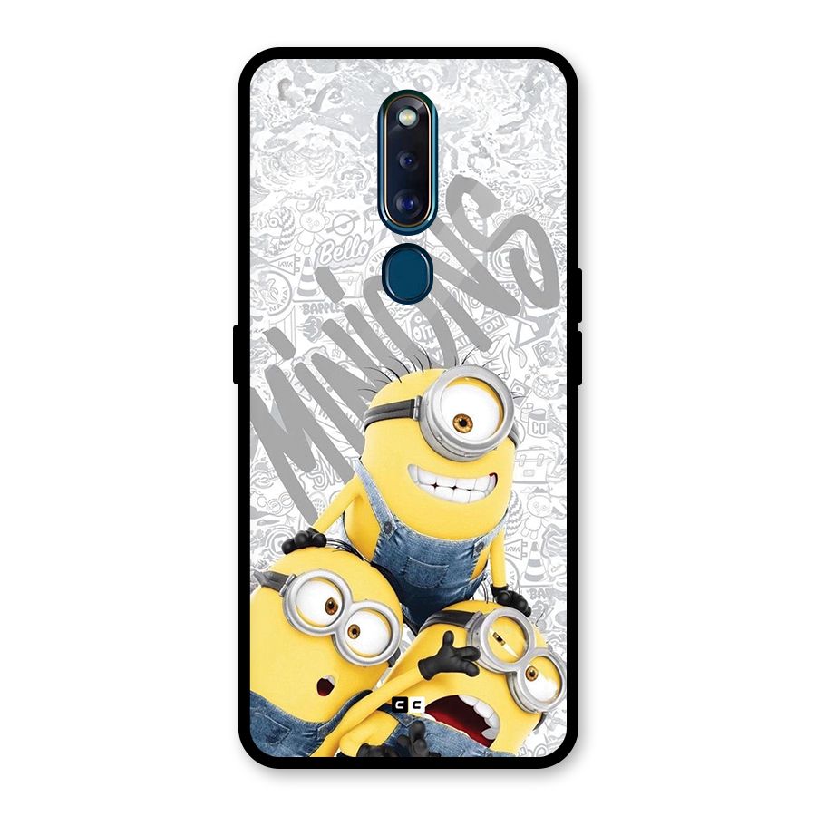 Minions Typo Glass Back Case for Oppo F11 Pro