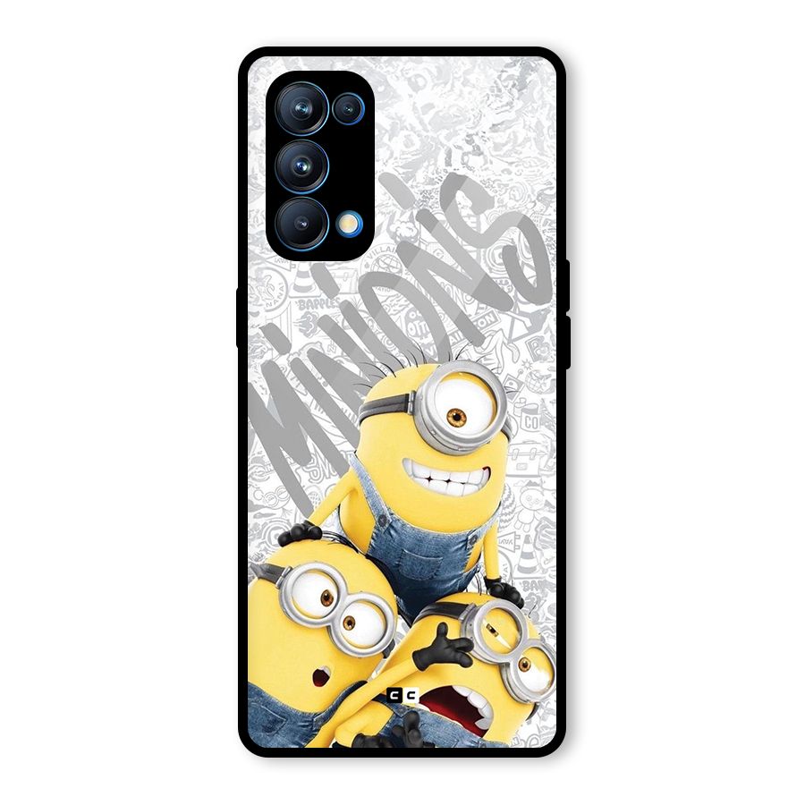 Minions Typo Glass Back Case for Oppo Reno5 Pro 5G