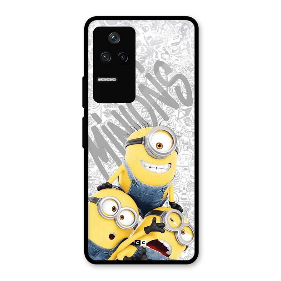 Minions Typo Glass Back Case for Poco F4 5G