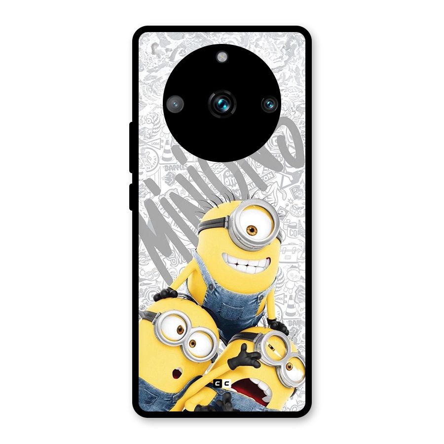 Minions Typo Glass Back Case for Realme 11 Pro Plus