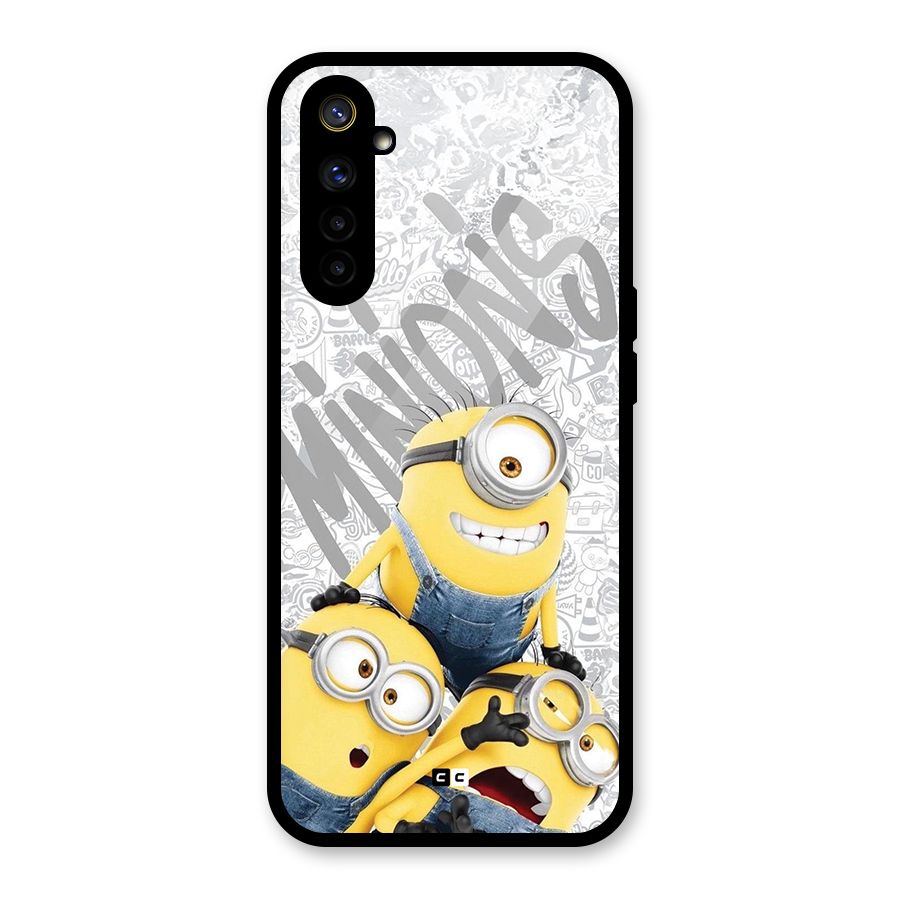 Minions Typo Glass Back Case for Realme 6