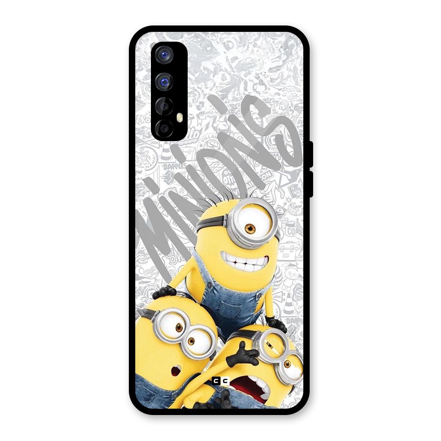 Minions Typo Glass Back Case for Realme 7
