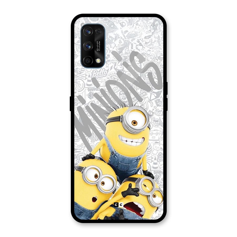 Minions Typo Glass Back Case for Realme 7 Pro