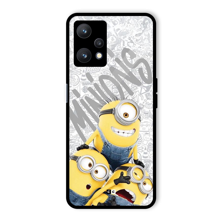 Minions Typo Glass Back Case for Realme 9 Pro 5G