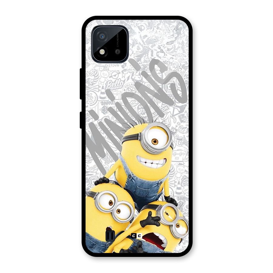 Minions Typo Glass Back Case for Realme C11 2021