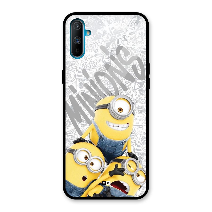 Minions Typo Glass Back Case for Realme C3
