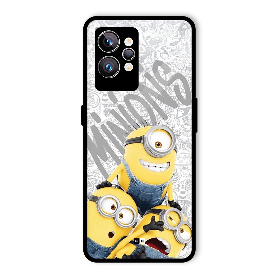 Minions Typo Glass Back Case for Realme GT2 Pro