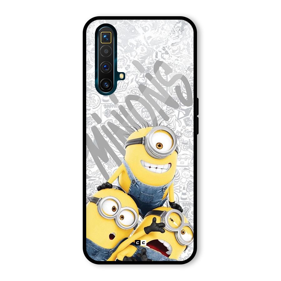 Minions Typo Glass Back Case for Realme X3 SuperZoom