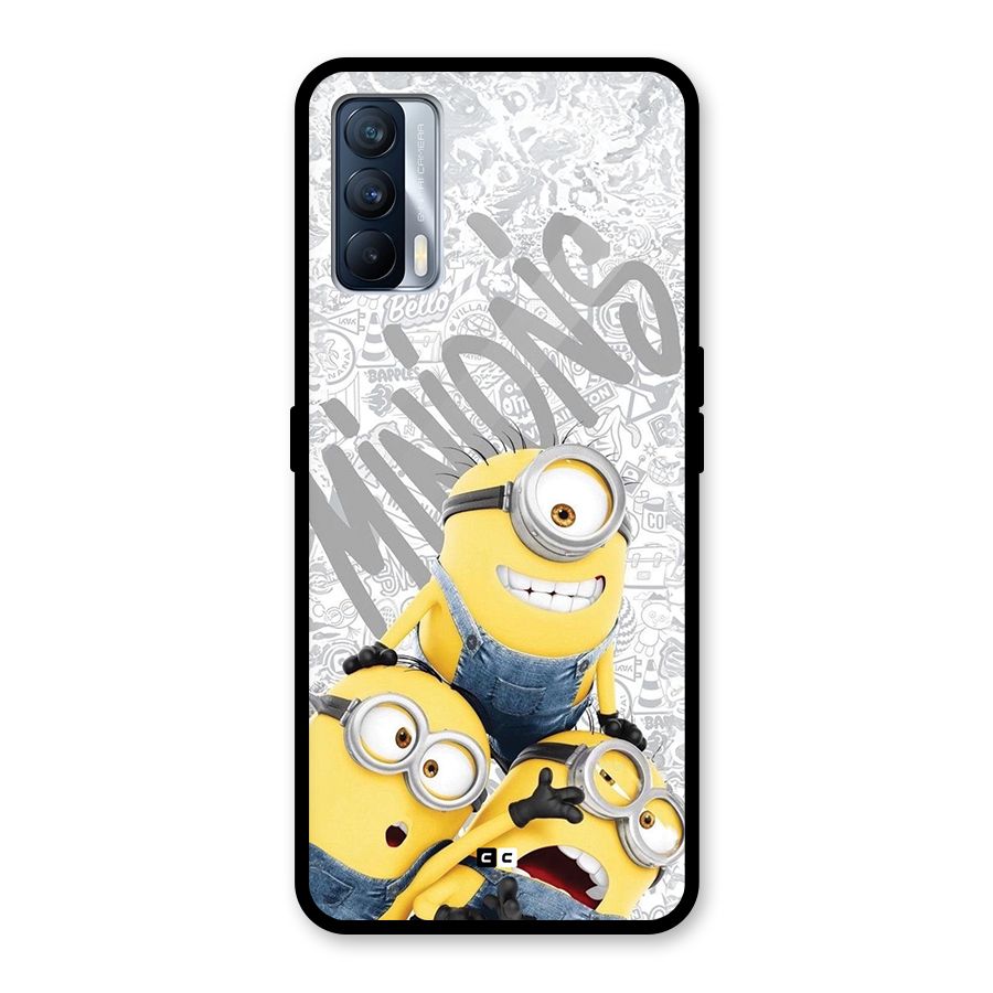 Minions Typo Glass Back Case for Realme X7