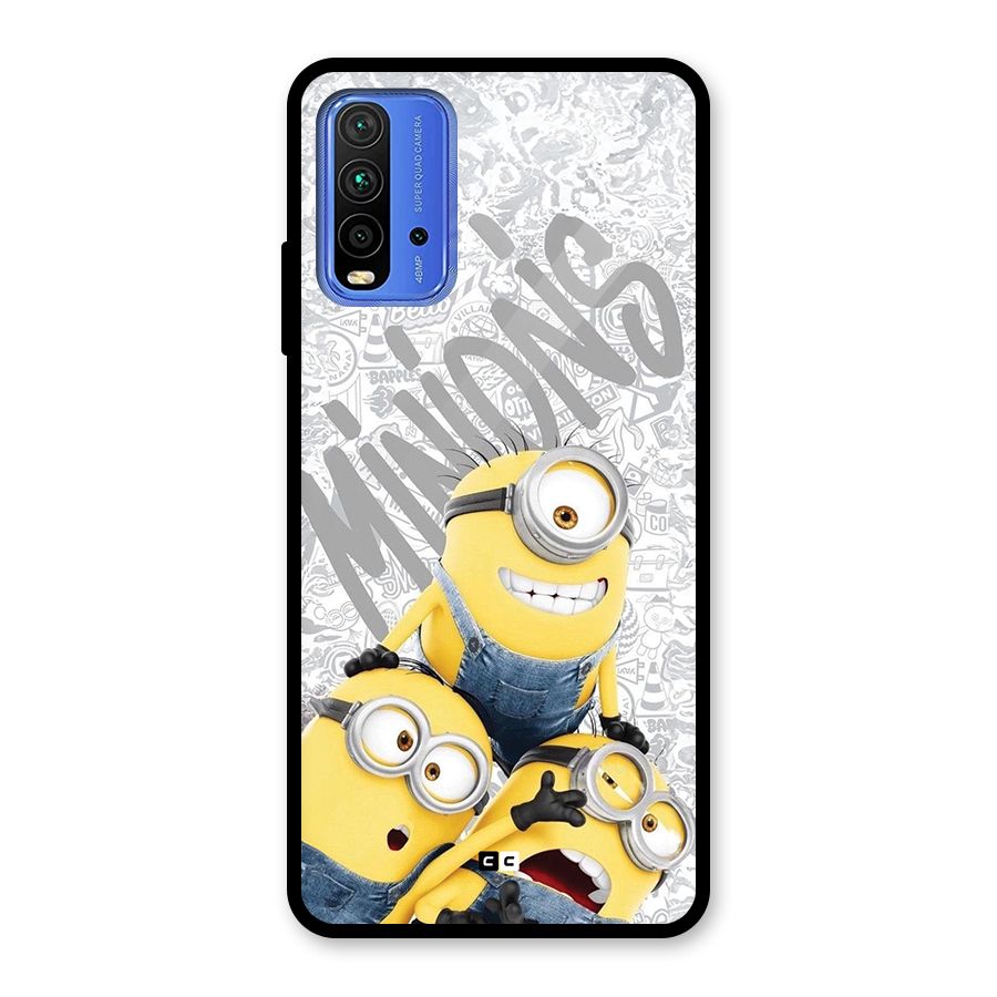 Minions Typo Glass Back Case for Redmi 9 Power