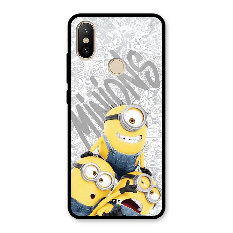 Minions Typo Glass Back Case for Redmi A2