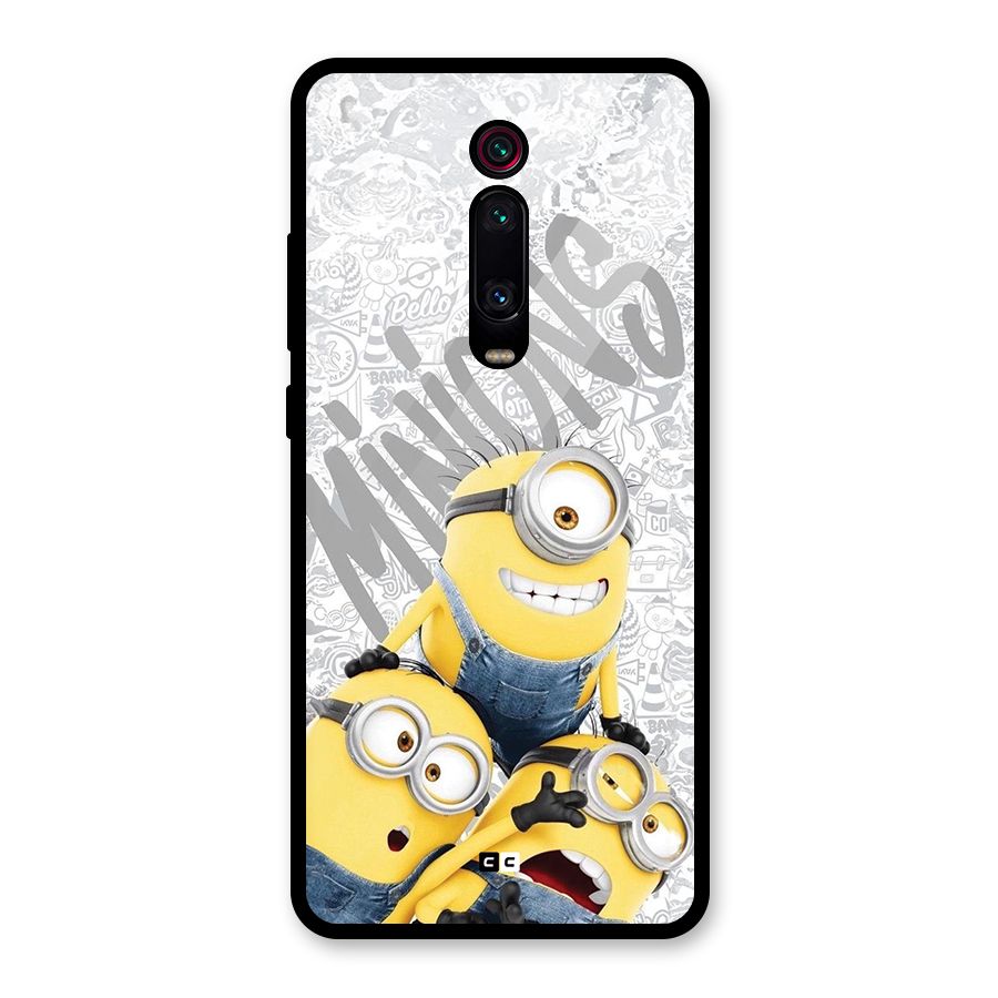 Minions Typo Glass Back Case for Redmi K20 Pro