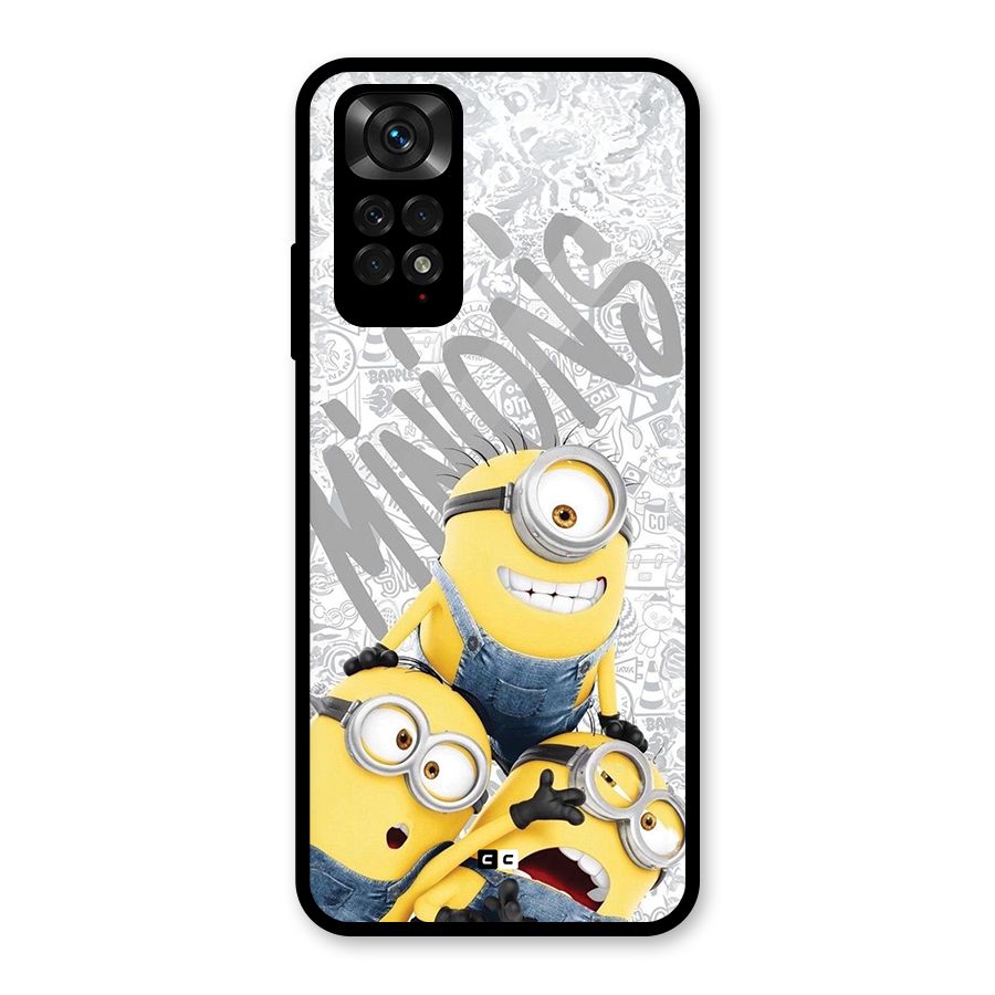 Minions Typo Glass Back Case for Redmi Note 11S