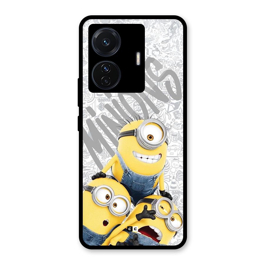 Minions Typo Glass Back Case for Vivo T1 Pro