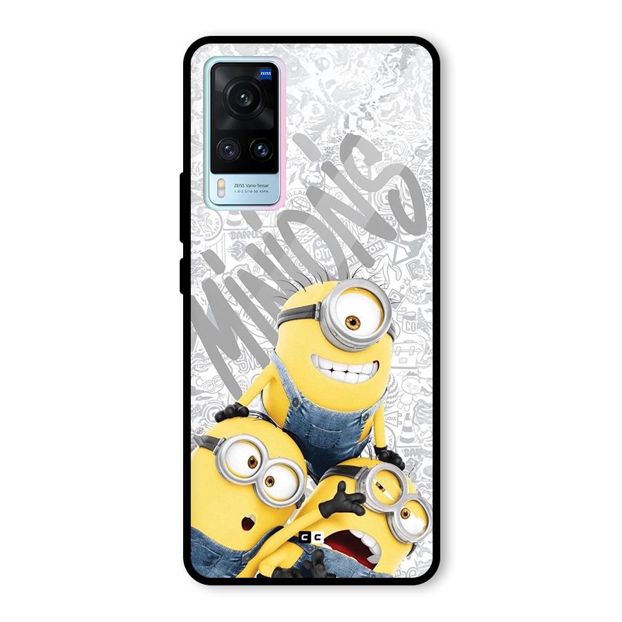 Minions Typo Glass Back Case for Vivo X60