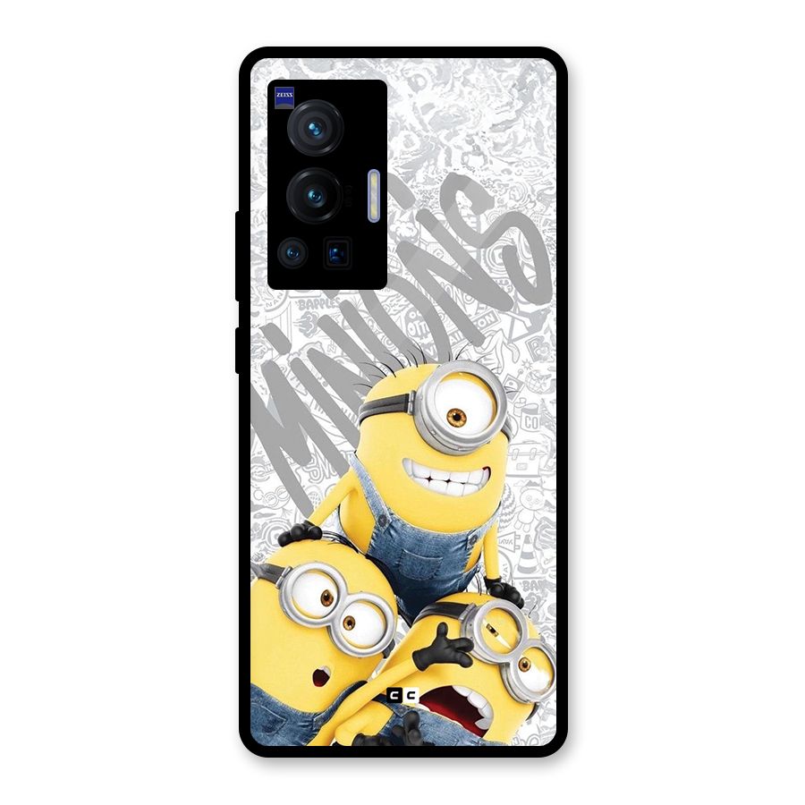 Minions Typo Glass Back Case for Vivo X70 Pro