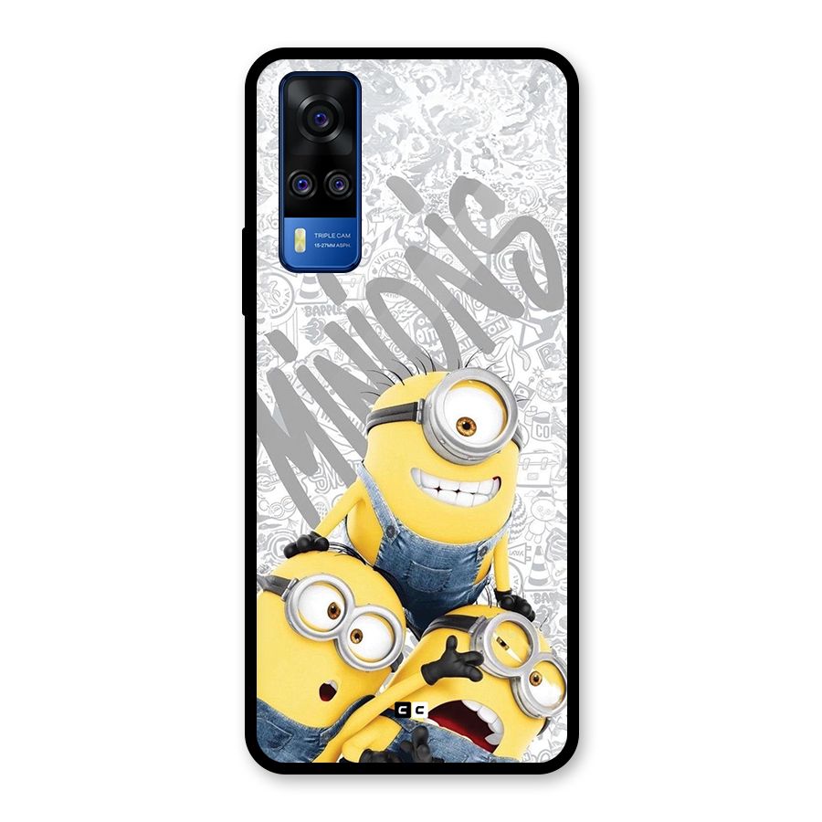 Minions Typo Glass Back Case for Vivo Y31